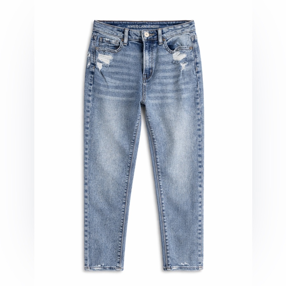American Eagle Mid-Rise Distressed Cropped Jeans 🩵 Size 0R